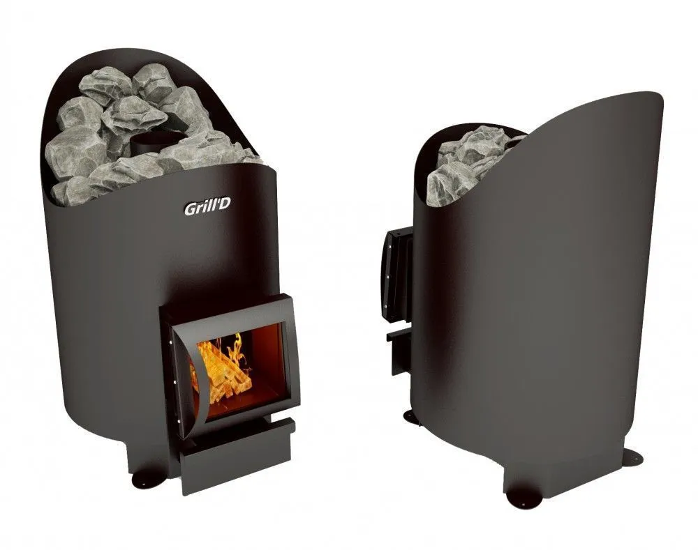 Печь для бани Grill'D Aurora mini Short black